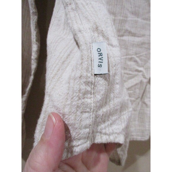 Orvis Classic Collection Linen Blend Shirt Women's Small Button Down Striped - Picture 8 of 10